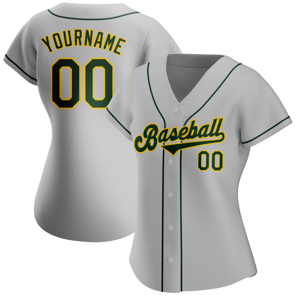 Custom Green Green-Gold Authentic Baseball Jersey – CustomJerseysPro