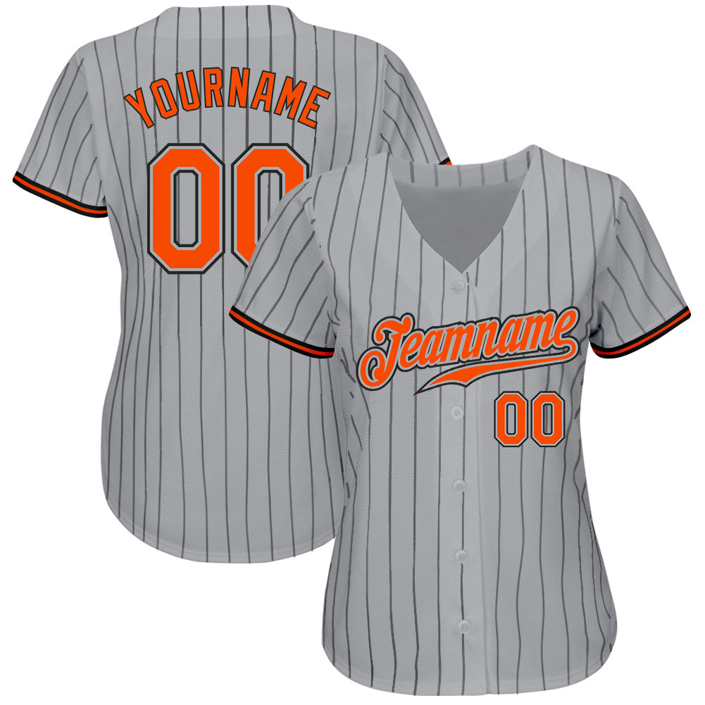 Cheap Custom Cream Black Pinstripe Black-Orange Authentic Baseball Jersey  Free Shipping – CustomJerseysPro
