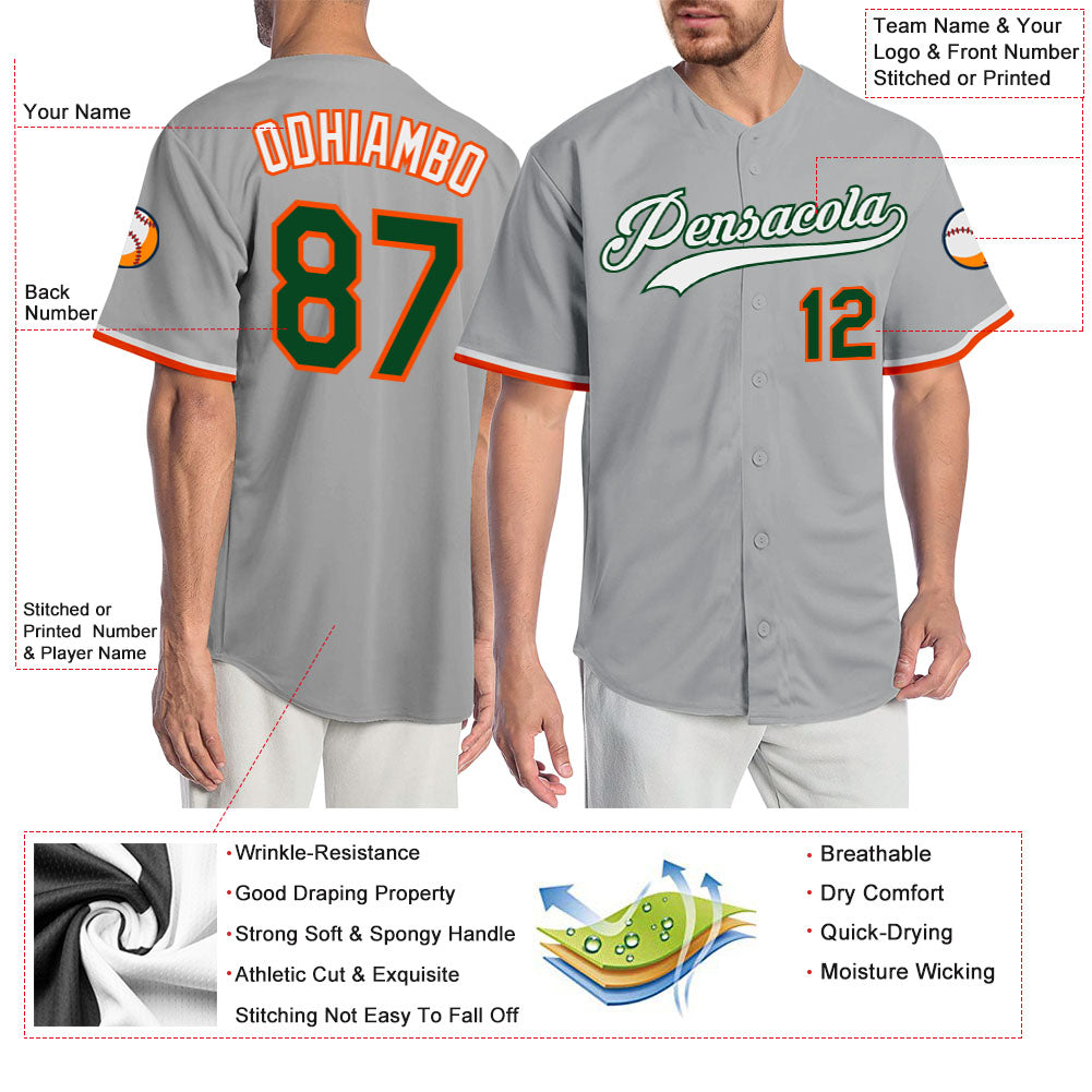 Cheap Grey Baseball Jersey Print-Design High Quality Sportwear For