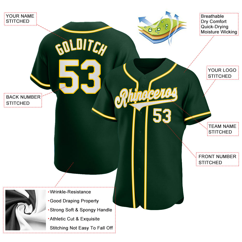 Sale Build Gold Baseball Authentic Gray Jersey Green