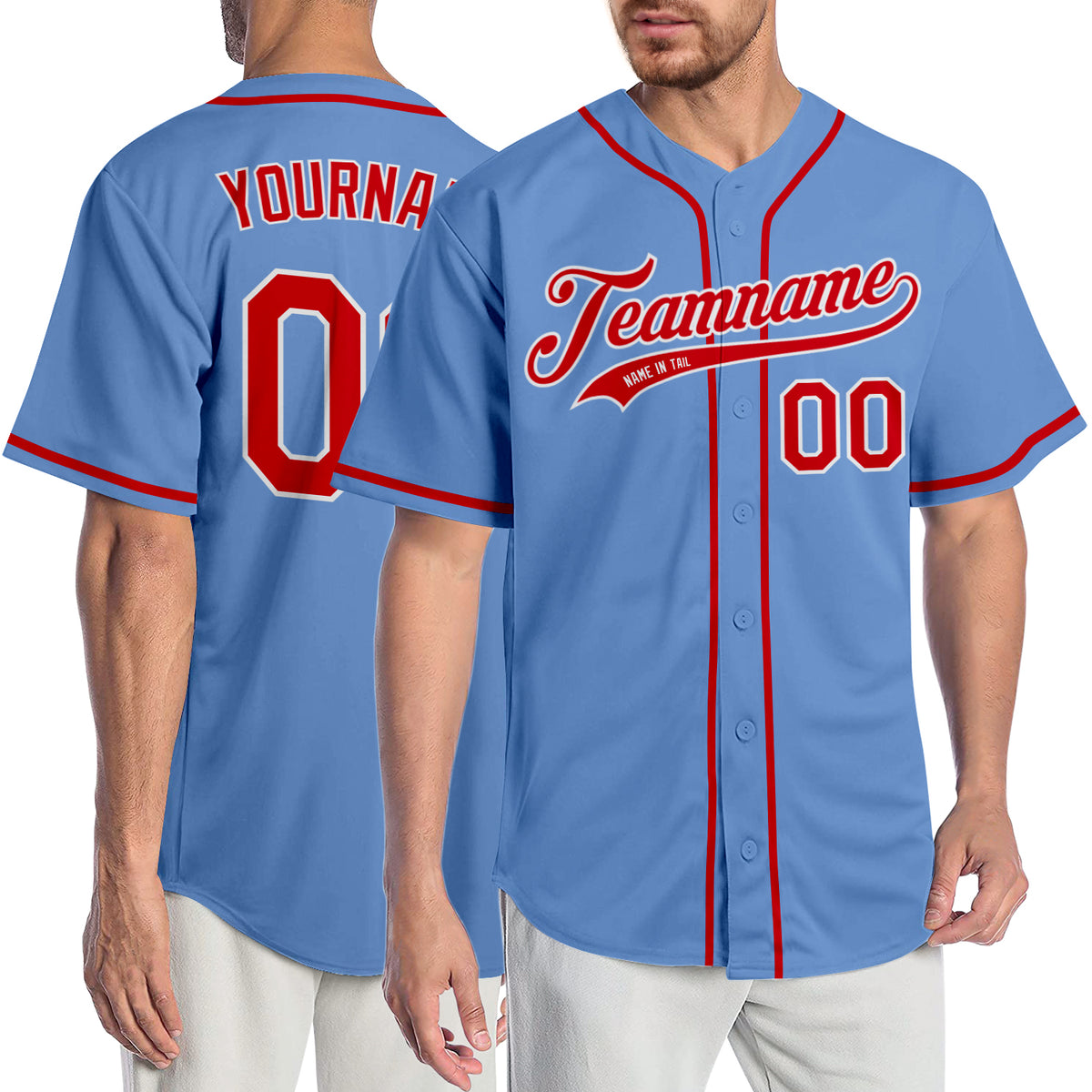 blue and red baseball jersey