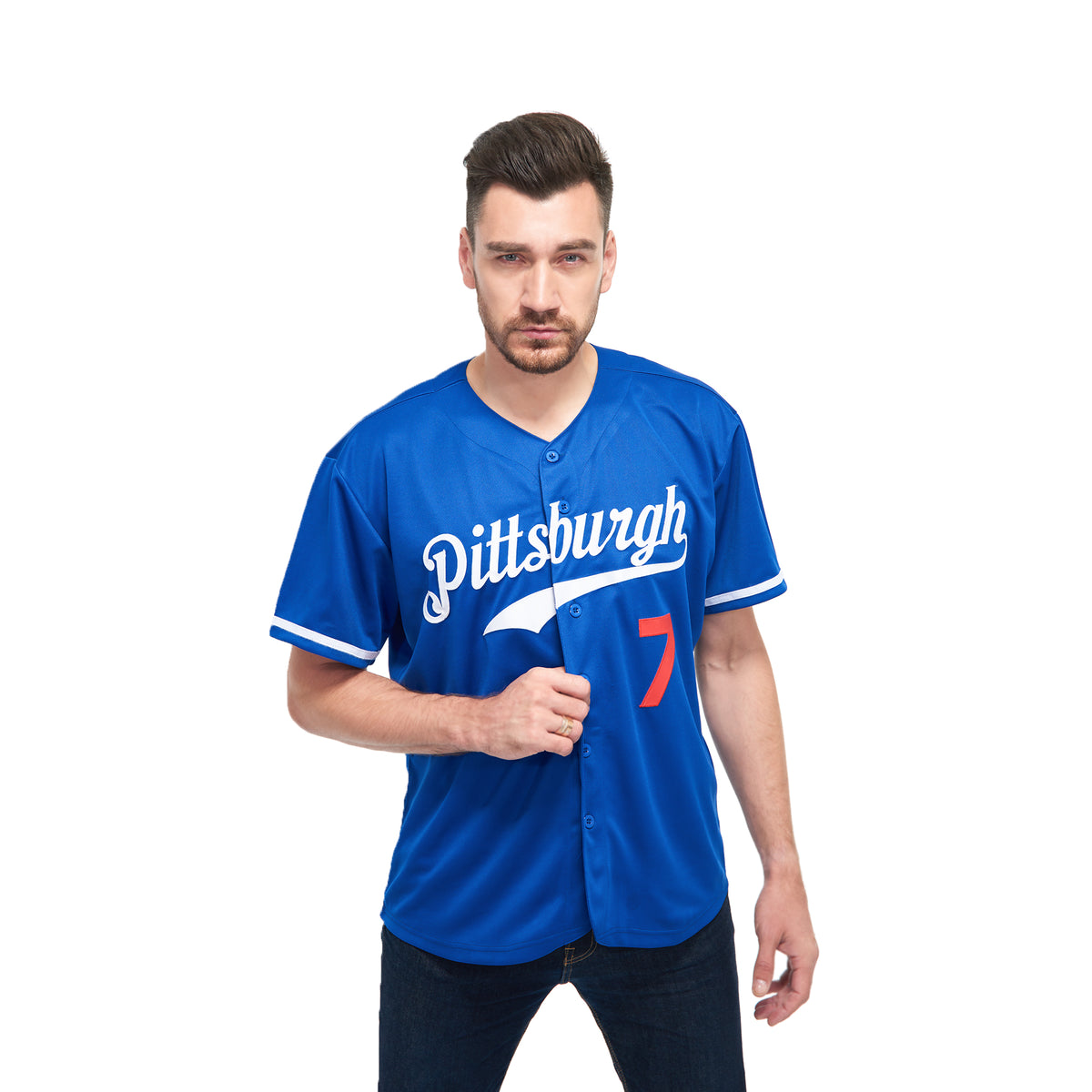 Custom Baseball Jersey Royal White-Red