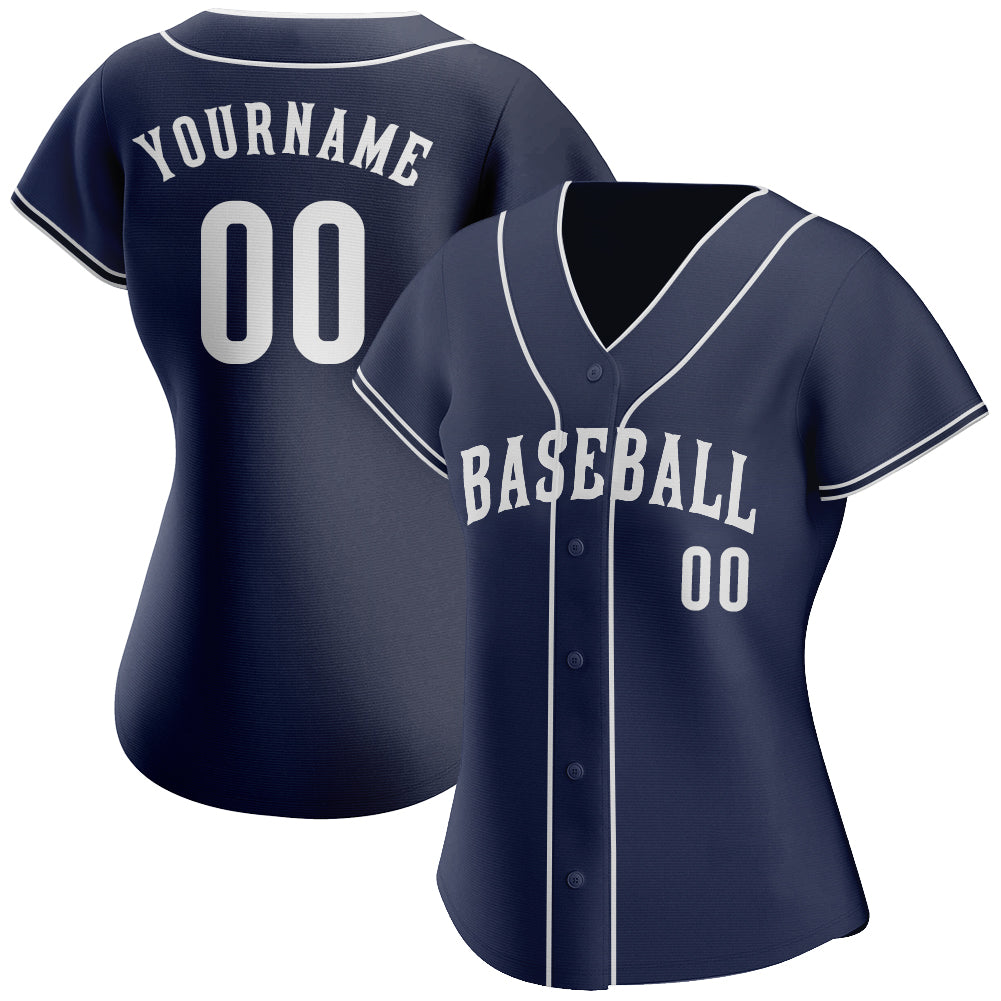 Custom Powder Blue Navy-White Baseball Jersey – CustomJerseysPro