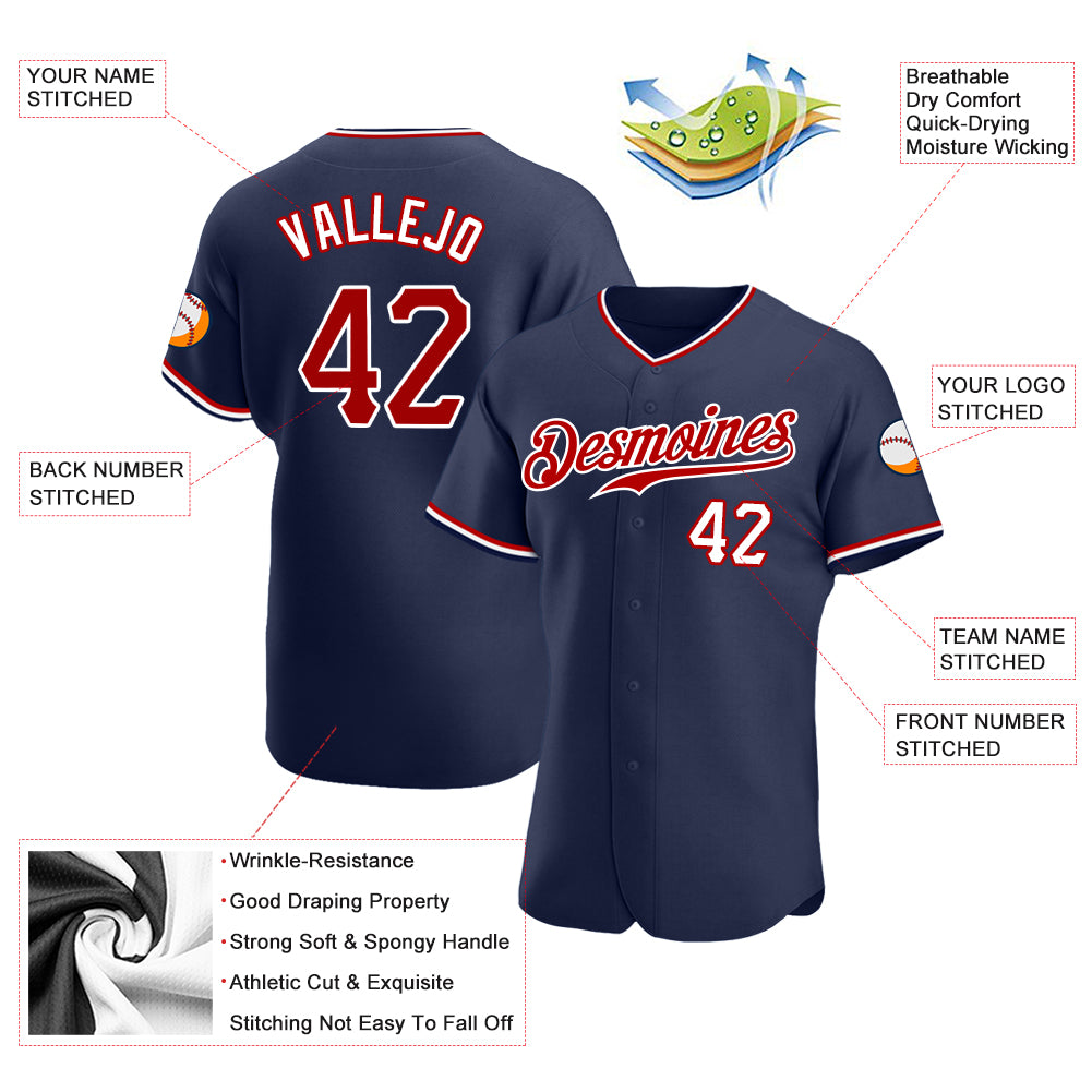 Red Shirt Atlanta Braves Personalized And Number Baseball Jersey