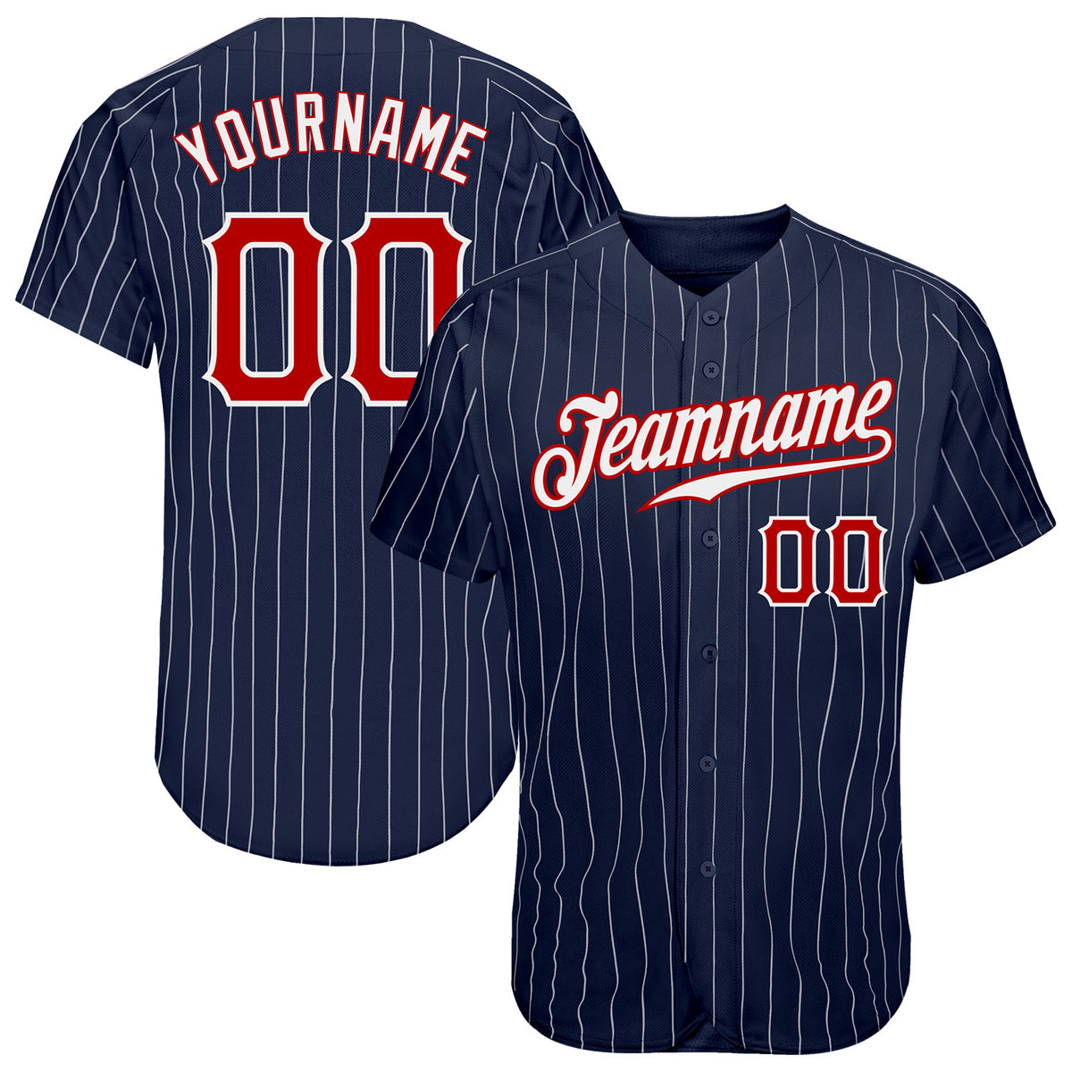 Custom Navy White-Red Baseball Jersey – CustomJerseysPro