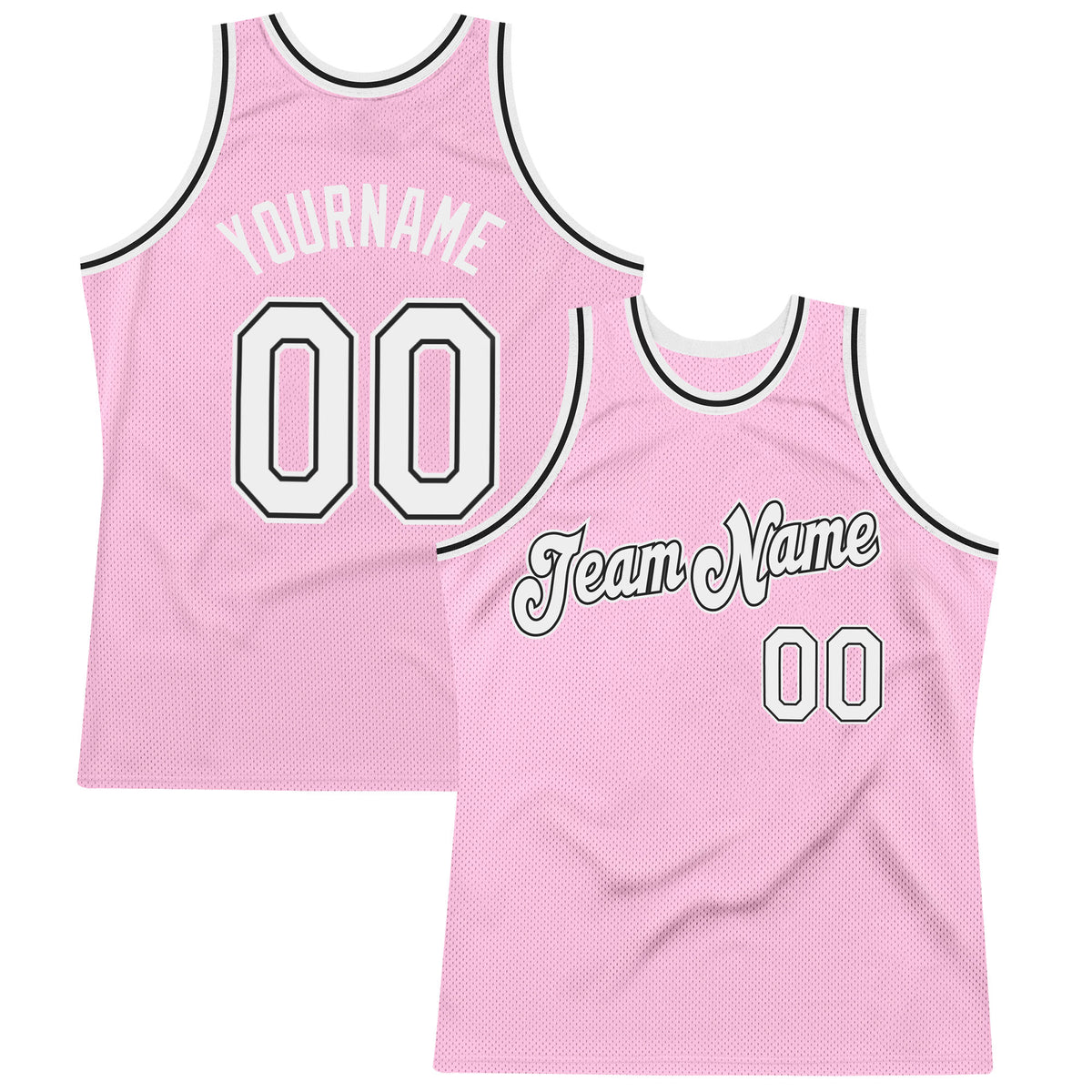 Cheap Custom Light Pink White-Black Authentic Throwback Basketball Jersey  Free Shipping – CustomJerseysPro