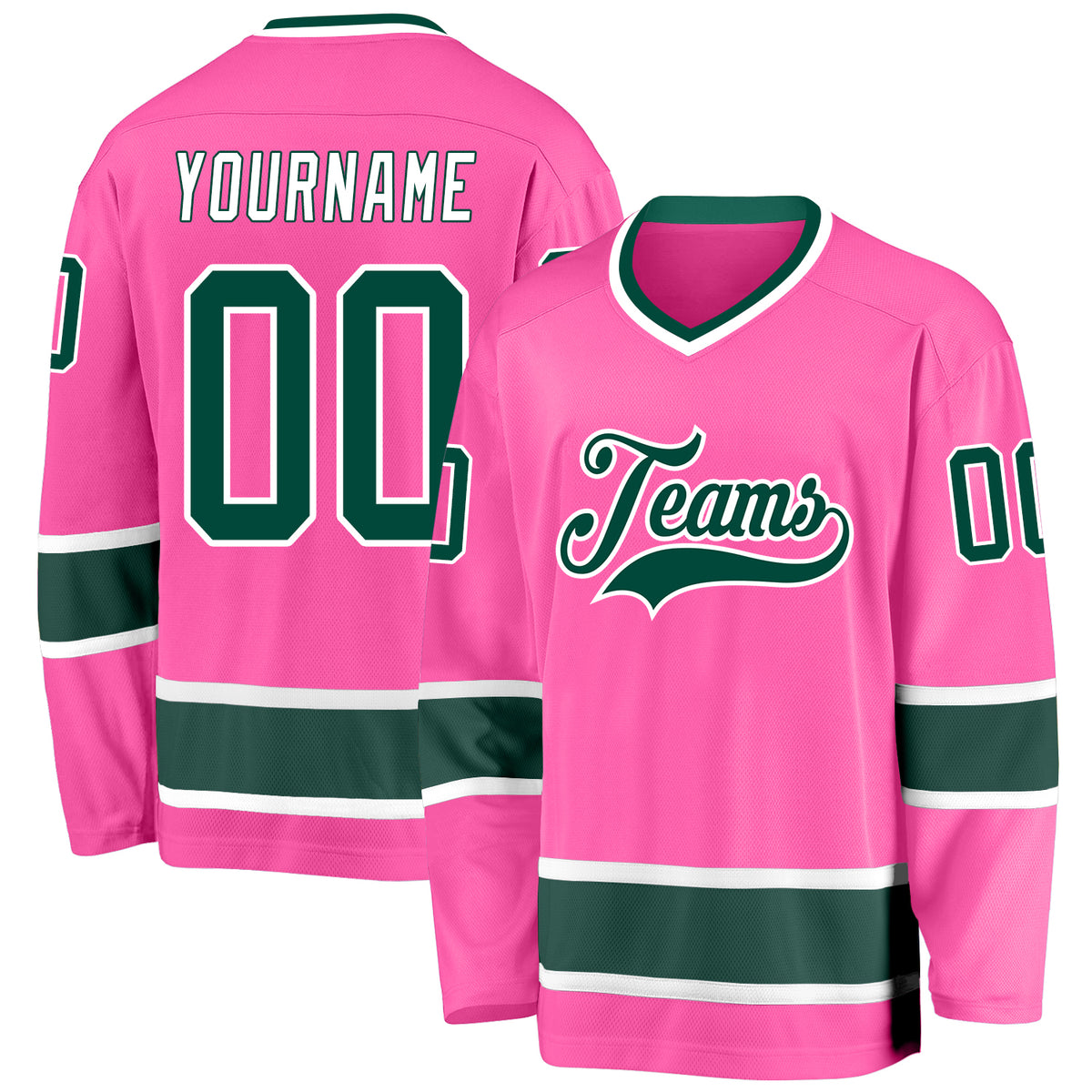 Cheap Custom Royal Pink-White Hockey Jersey Free Shipping