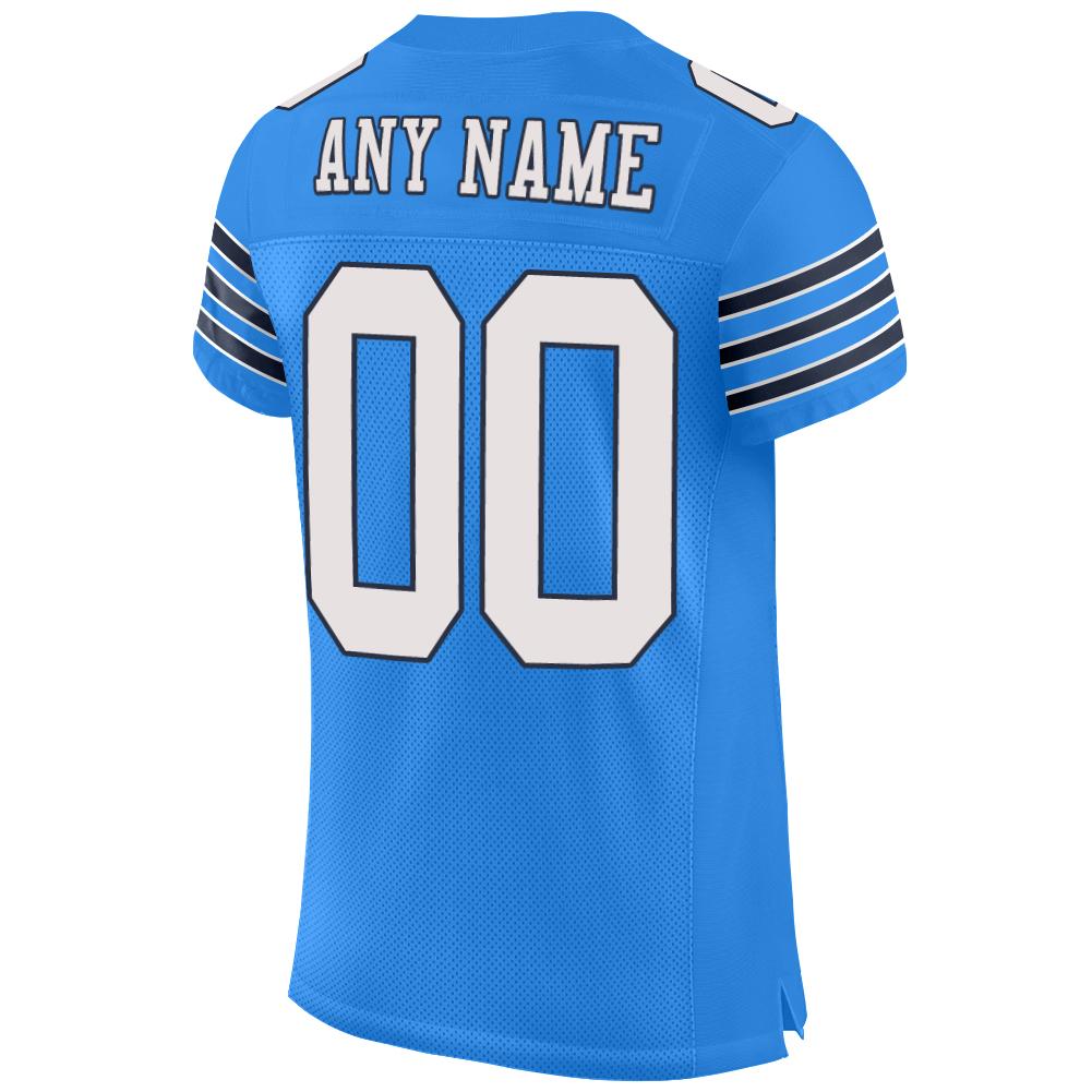 Custom Powder Blue White-Navy Mesh Authentic Football Jersey –  CustomJerseysPro