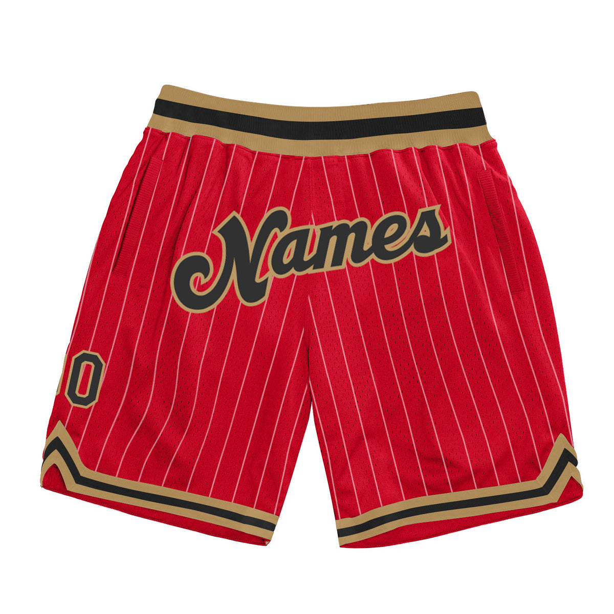 Mens Authentic Chicago Bulls Mitchell & Ness Red Pinstripe Basketball  Shorts Med