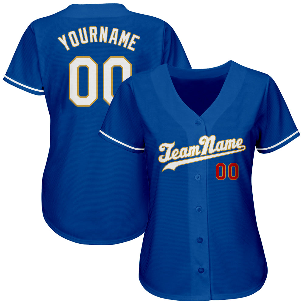 Sale Build Old Gold Baseball Authentic Royal Jersey White – CustomJerseysPro