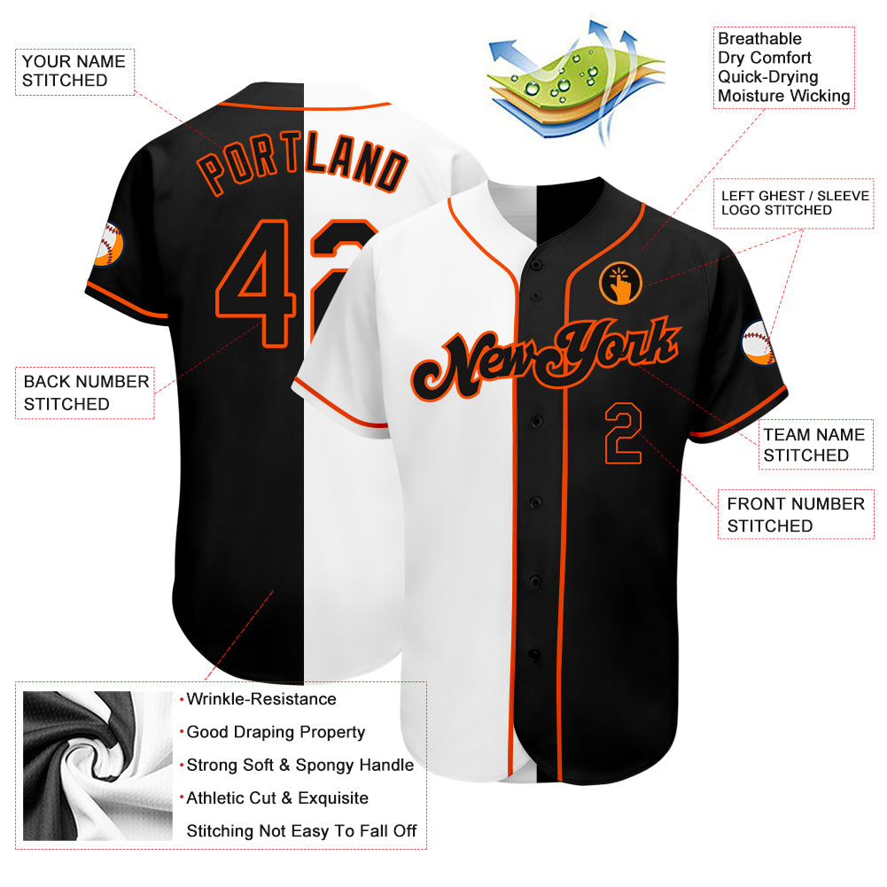 Custom Gray Orange-Black Baseball Jersey – CustomJerseysPro