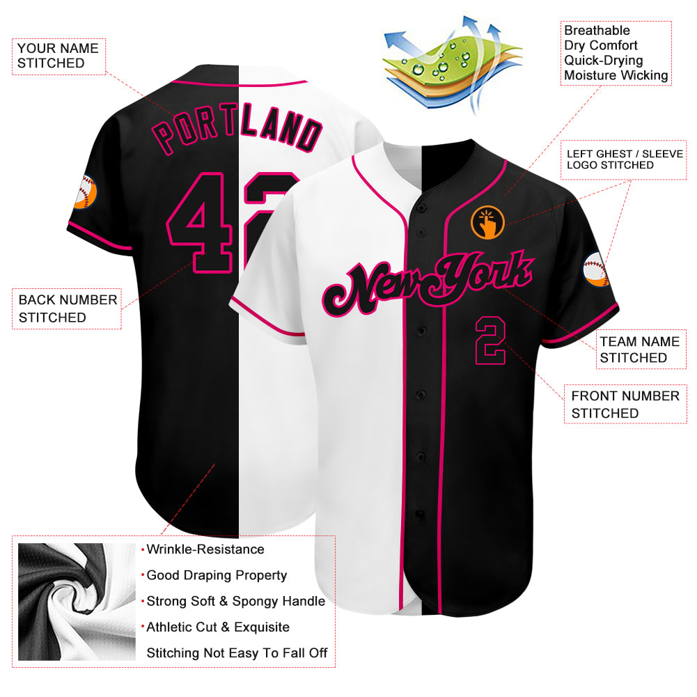 Custom Brown Pink-Gray Authentic Split Fashion Baseball Jersey Fast  Shipping – FiitgCustom