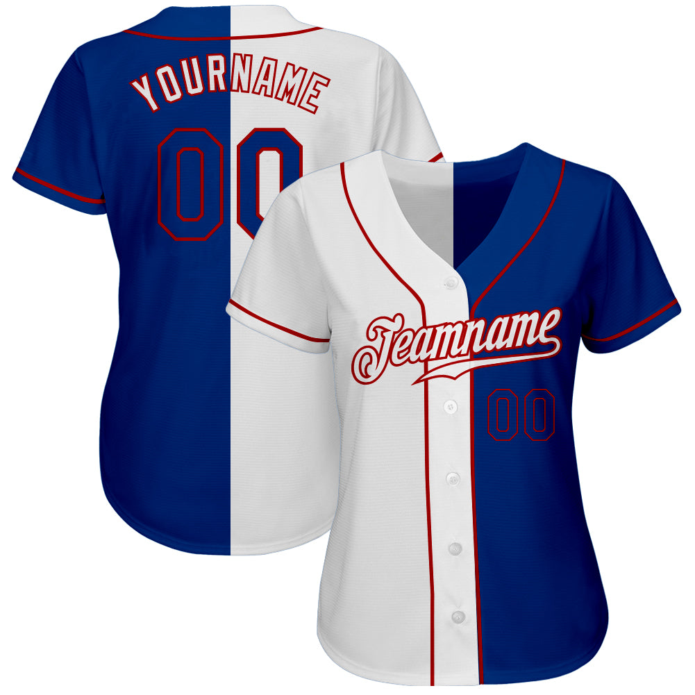 Cheap Custom Royal Red-Light Blue Authentic Split Fashion Baseball Jersey  Free Shipping – CustomJerseysPro