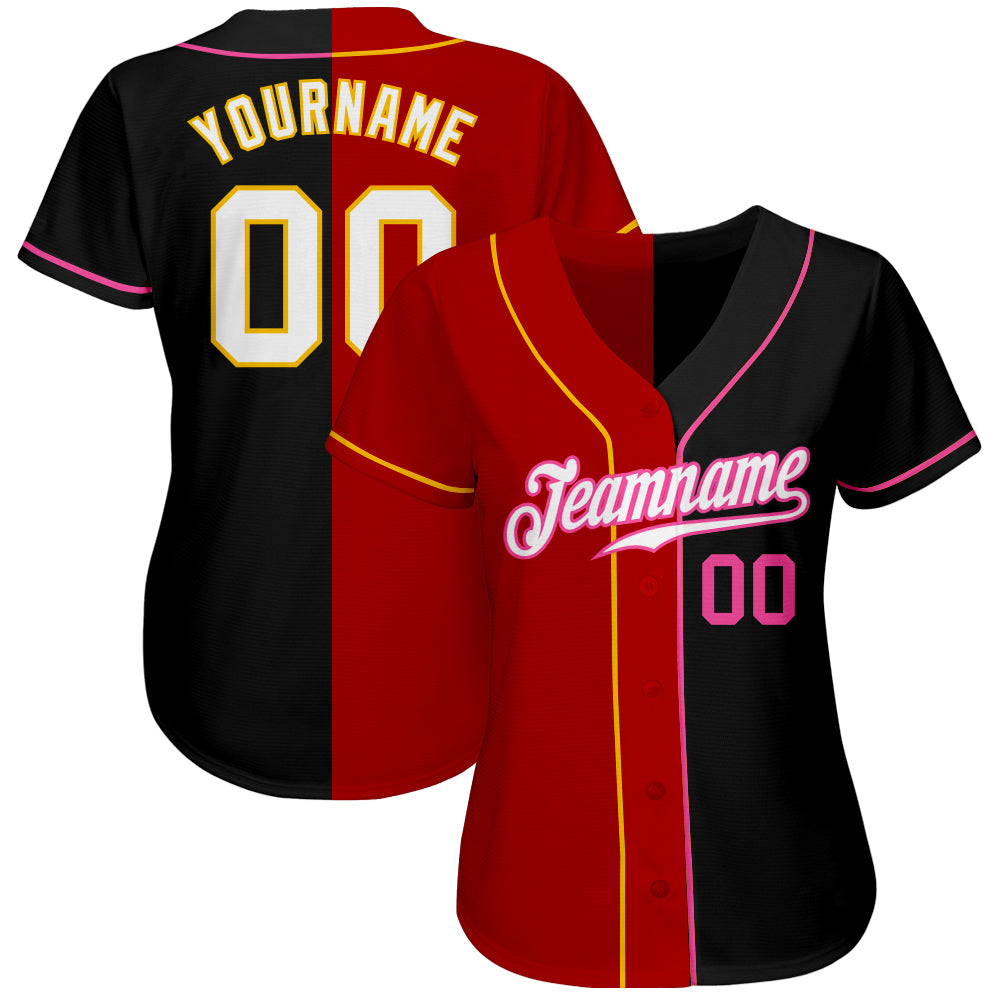 Cheap Custom Red White-Black Authentic Two Tone Baseball Jersey Free  Shipping – CustomJerseysPro