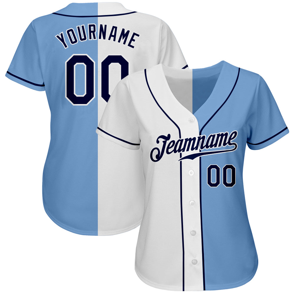 Cheap Custom White Light Blue Authentic Baseball Jersey Free Shipping –  CustomJerseysPro