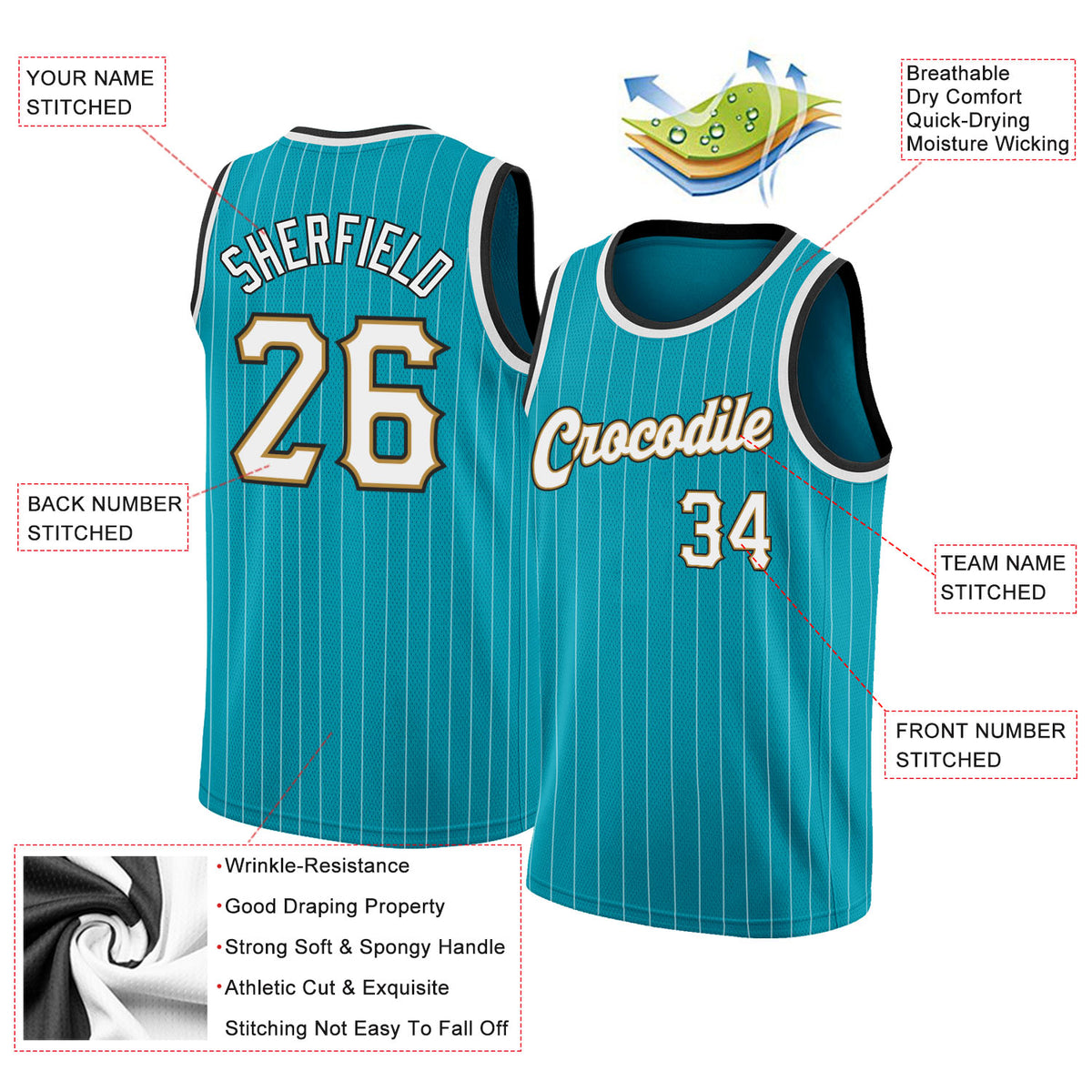 Cheap Custom Teal Olive-White Authentic Throwback Basketball