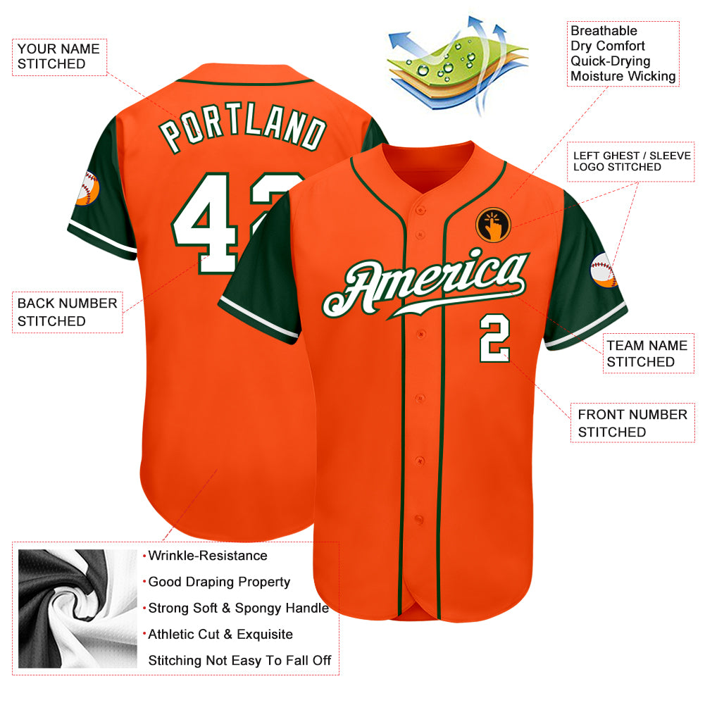  Orange Custom Baseball Jersey 2 Buttons White Trim Design  Online Men Youth : Sports & Outdoors