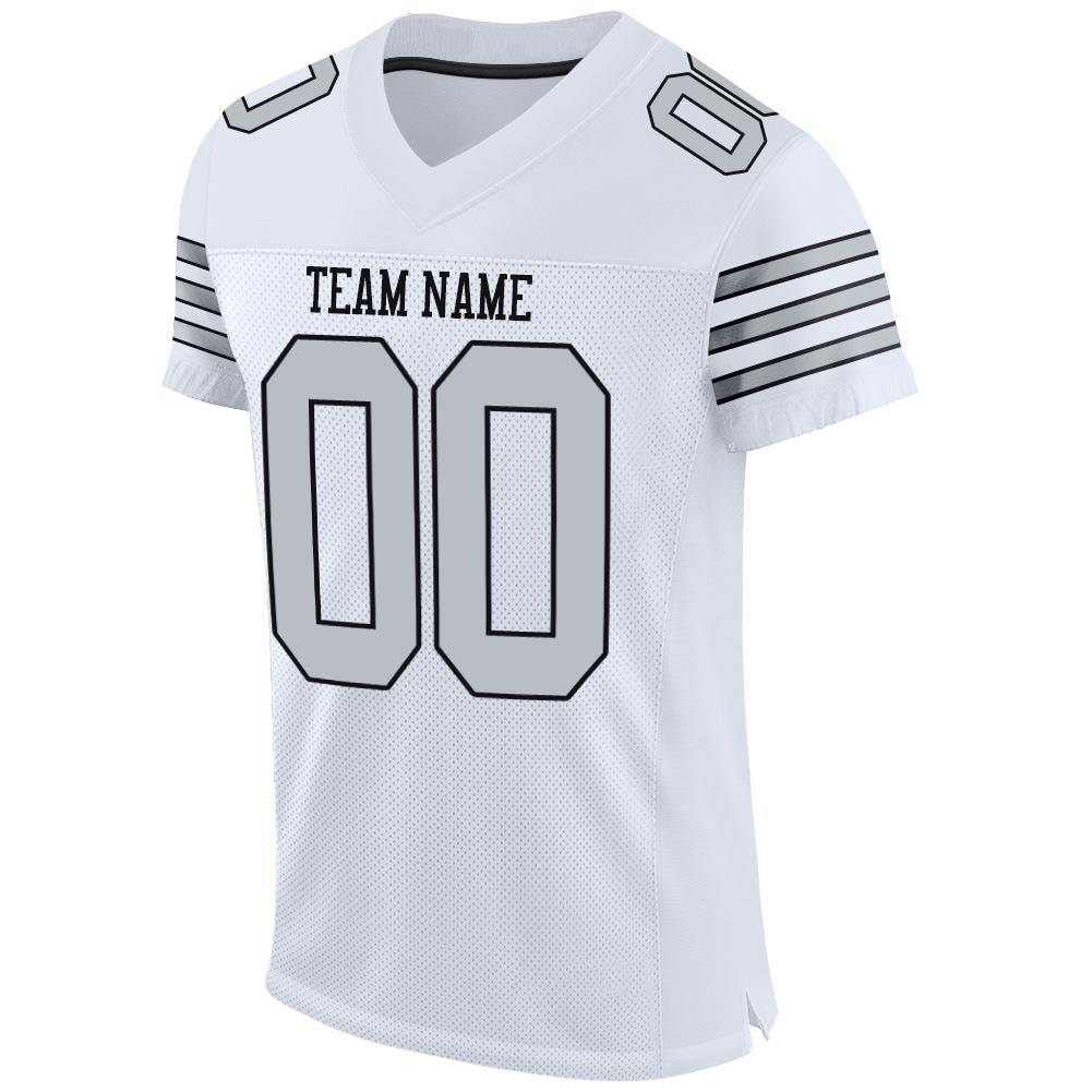 Custom Black Gold-White Mesh Authentic Football Jersey – CustomJerseysPro