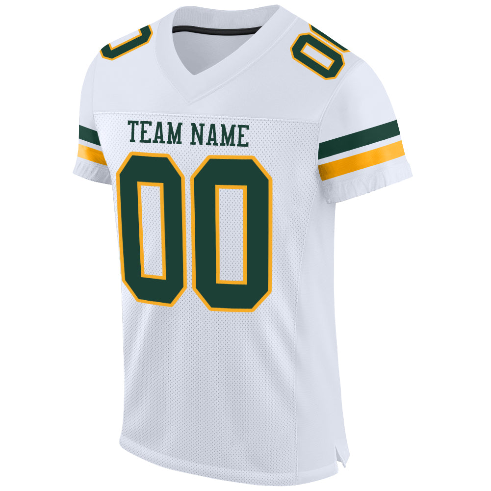 Green Bay Packers White Custom Jersey, Packers Football Jersey