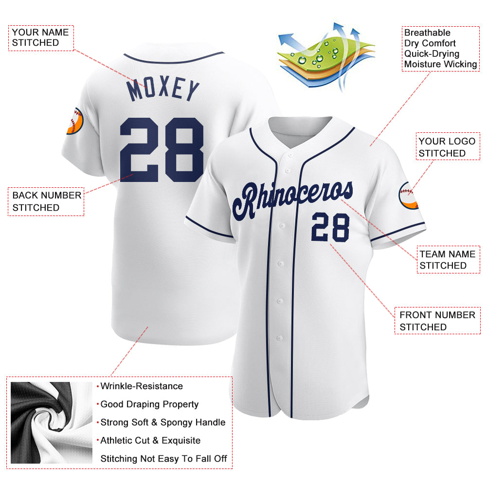 Los Angeles Dodgers Navy Baseball Jersey Custom Number & Name