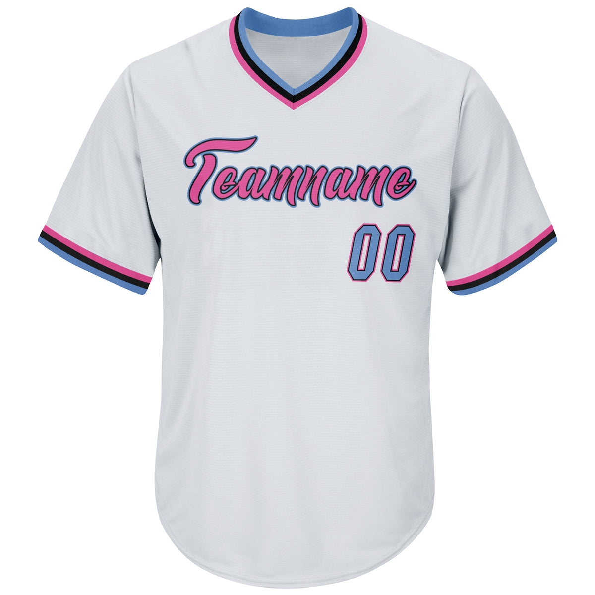 Sale Build Light Blue Baseball Authentic Pink Throwback Shirt