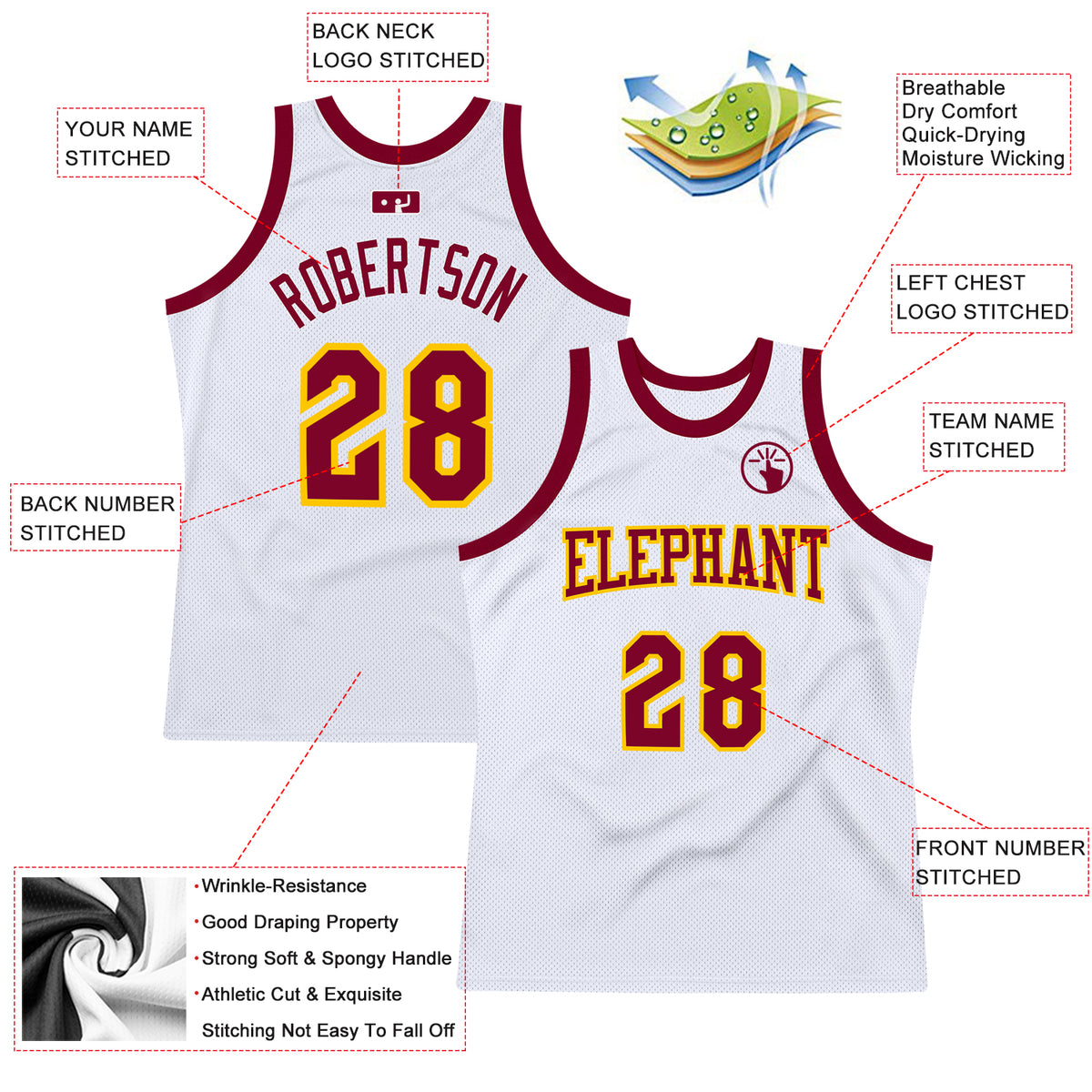 Cheap Custom Royal Gold-Maroon Authentic Throwback Basketball