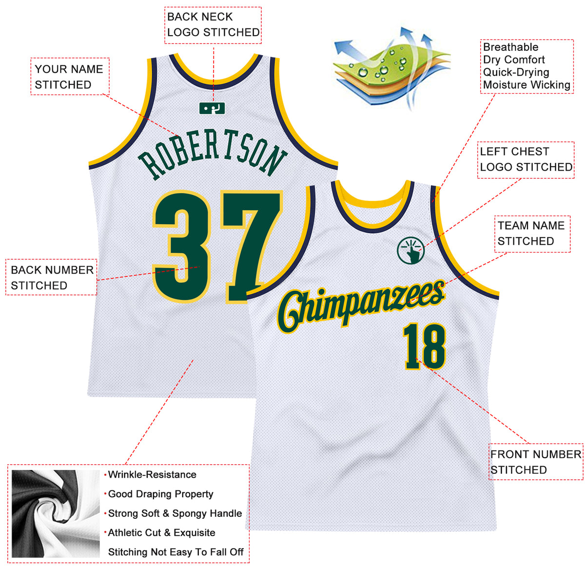 Custom Cream Hunter Green-Royal Authentic Throwback Basketball Jersey