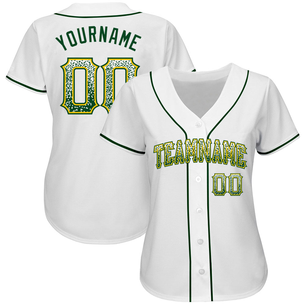 Custom Gray Green-Gold Authentic Drift Fashion Baseball Jersey Discount