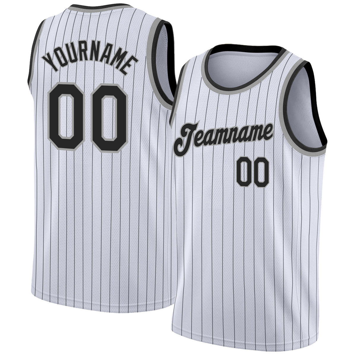 Custom Black Gray Strip White-Gray Authentic Baseball Jersey Fast Shipping  – FiitgCustom