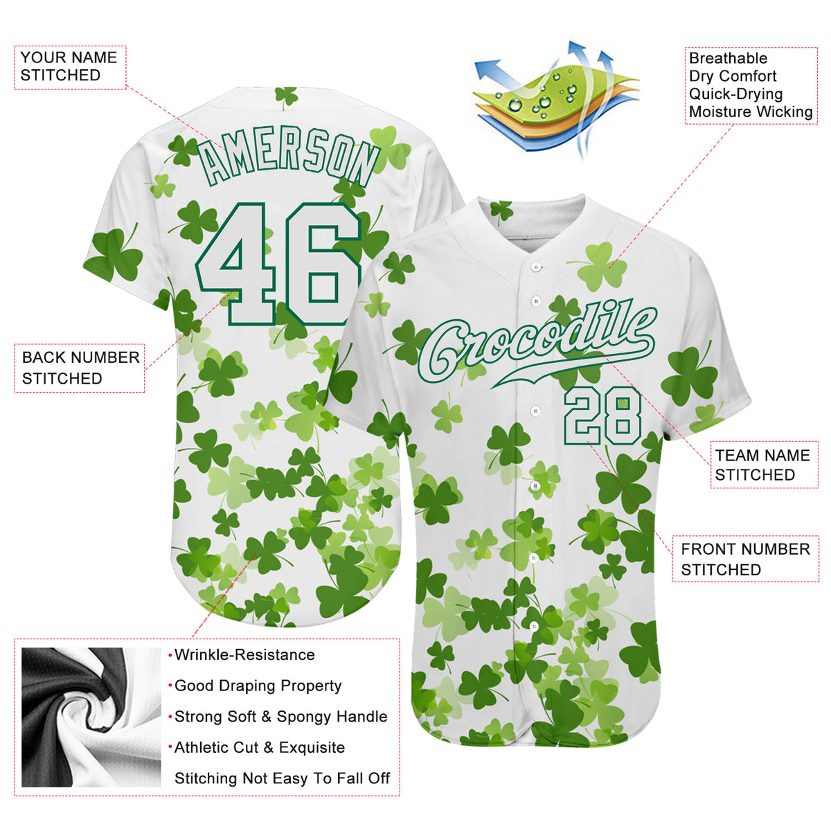 Cheap Custom Teal Navy-Kelly Green 3D Pattern Design Authentic Baseball  Jersey Free Shipping – CustomJerseysPro