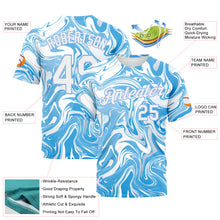 Загрузить изображение в средство просмотра галереи, Custom 3D Pattern Design Abstract Ocean With Waves Fluid Art Performance T-Shirt
