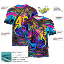 Load image into Gallery viewer, Custom 3D Pattern Design Abstract Colorful Psychedelic Fluid Art Performance T-Shirt
