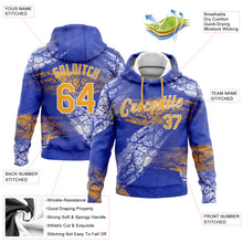 Загрузить изображение в средство просмотра галереи, Custom Stitched Royal Gold-White 3D Pattern Design Sports Pullover Sweatshirt Hoodie
