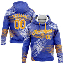 Загрузить изображение в средство просмотра галереи, Custom Stitched Royal Gold-White 3D Pattern Design Sports Pullover Sweatshirt Hoodie
