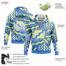 Загрузить изображение в средство просмотра галереи, Custom Stitched Light Blue White Gold-Royal 3D Pattern Design Sports Pullover Sweatshirt Hoodie
