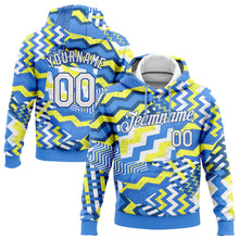 Загрузить изображение в средство просмотра галереи, Custom Stitched Light Blue White Gold-Royal 3D Pattern Design Sports Pullover Sweatshirt Hoodie
