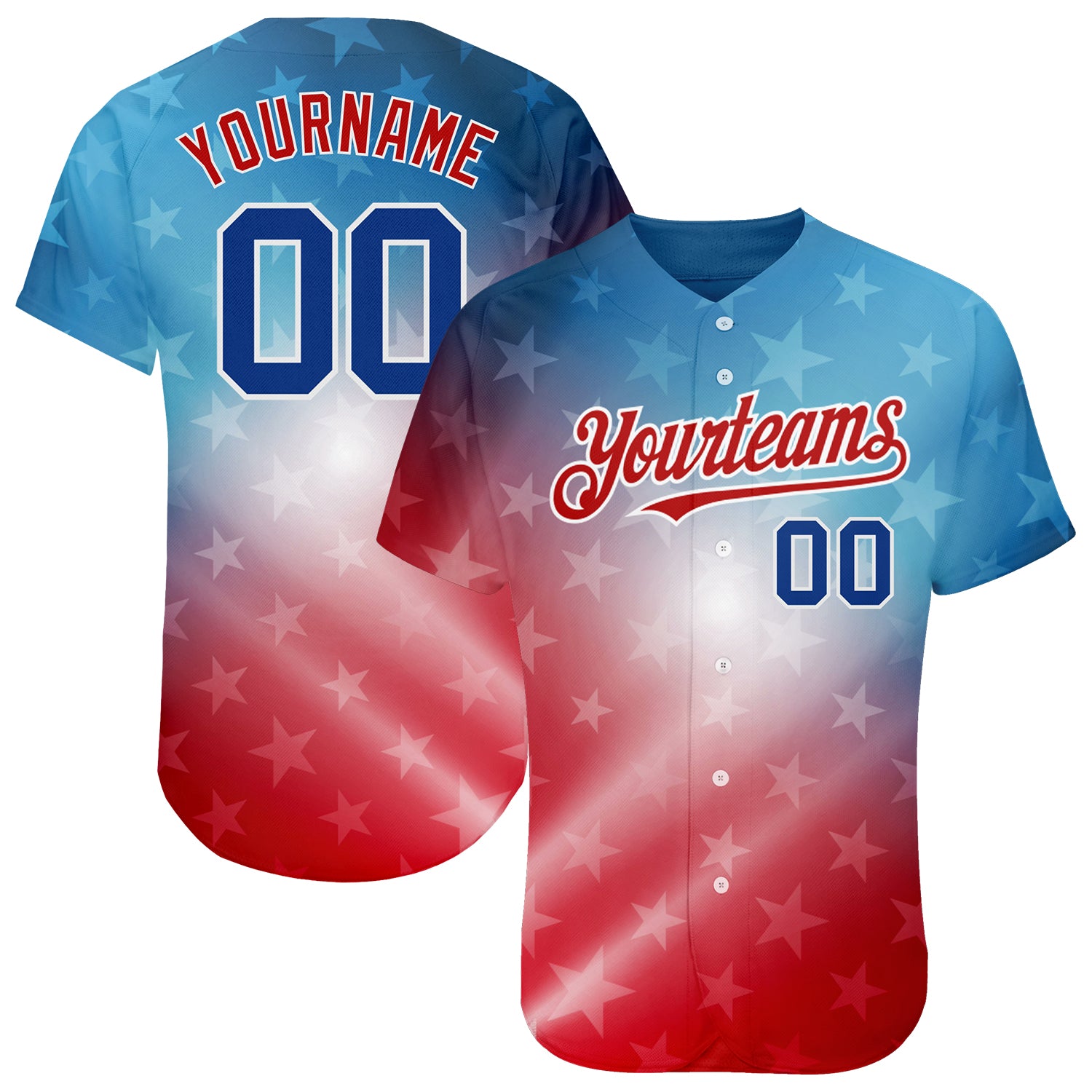 Cheap Custom White Red 3D American Flag Authentic Baseball Jersey Free  Shipping – CustomJerseysPro