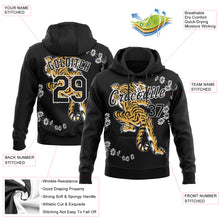 Загрузить изображение в средство просмотра галереи, Custom Stitched Black White 3D Pattern Design Tiger And Daisy Sports Pullover Sweatshirt Hoodie
