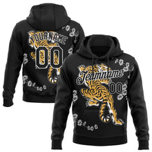 Загрузить изображение в средство просмотра галереи, Custom Stitched Black White 3D Pattern Design Tiger And Daisy Sports Pullover Sweatshirt Hoodie
