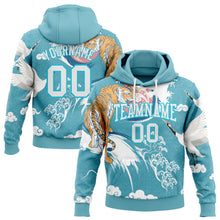 Загрузить изображение в средство просмотра галереи, Custom Stitched Lakes Blue White 3D Pattern Design Crane And Tiger Sports Pullover Sweatshirt Hoodie
