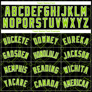 Custom Black Neon Green-White Geometric Shapes Authentic City Edition Basketball Jersey