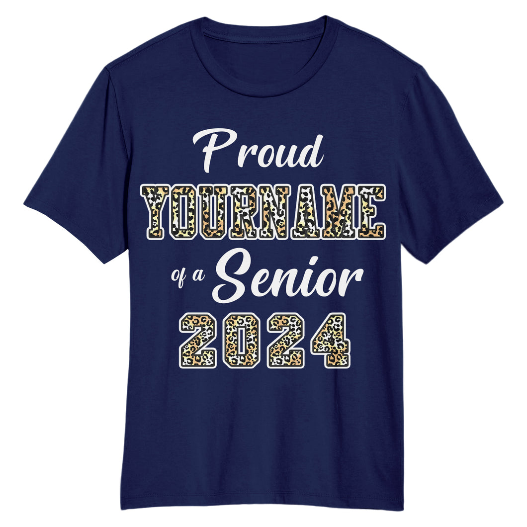 2024 Cheap Custom Navy Leopard Print Black 3D Graduation