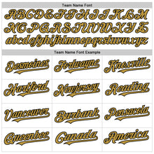 Load image into Gallery viewer, Custom White Black-Old Gold Line Authentic Baseball Jersey
