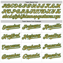 Laden Sie das Bild in den Galerie-Viewer, Custom White Green-Old Gold Line Authentic Baseball Jersey
