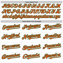 Load image into Gallery viewer, Custom White Kelly Green-Orange Line Authentic Baseball Jersey
