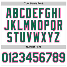 Load image into Gallery viewer, Custom White Kelly Green-Pink Line Authentic Baseball Jersey
