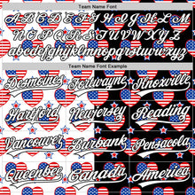 Laden Sie das Bild in den Galerie-Viewer, Custom Black Royal-Red 3D American Flag Patriotic Authentic Baseball Jersey
