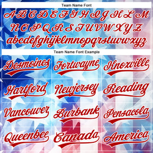 Custom White Red-Royal 3D American Flag Patriotic Authentic Baseball Jersey