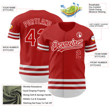 Charger l&#39;image dans la galerie, Custom Red White Line Authentic Baseball Jersey
