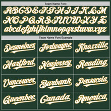 Laden Sie das Bild in den Galerie-Viewer, Custom Green White-Old Gold Line Authentic Baseball Jersey
